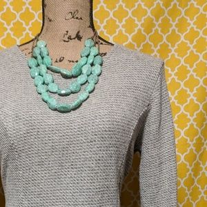 Gray Long Sleeve Sweater DRESS Fit & Flare